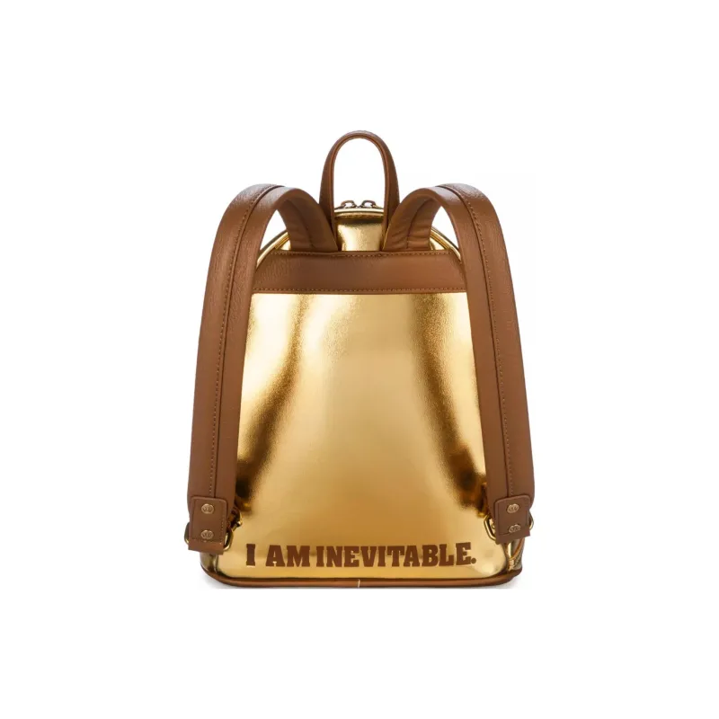 Disney Polyurethane Backpack Mini Unisex Gold-1