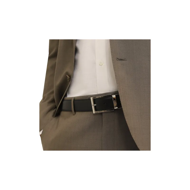Ermenegildo Zegna Logo Detailed Buckle Belt-3