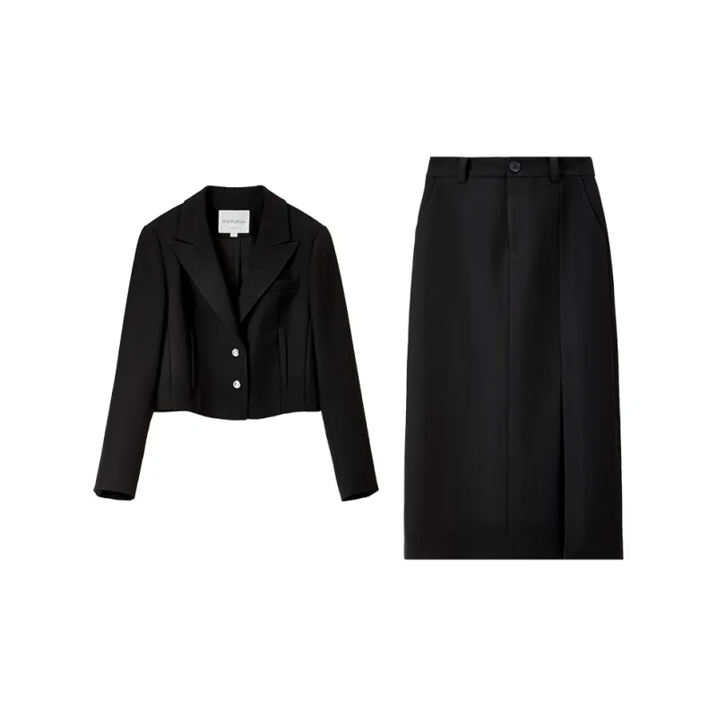 SENTUBILA Skirt Set Women's Classic Black-1