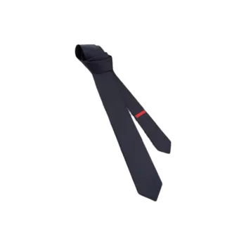 BVLGARI Silk Ties Men's Dark Blue