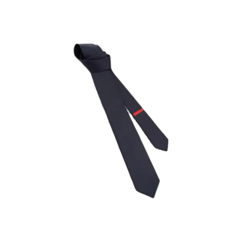 BVLGARI Silk Ties Men's Dark Blue-0
