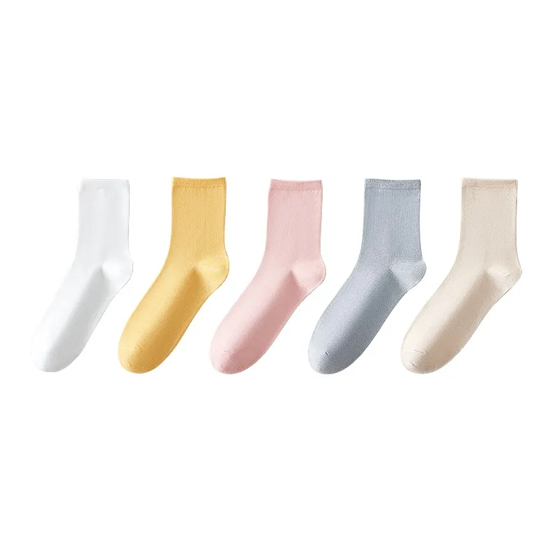 MIIOW Mid Calf Socks Women's 5 Pack-5