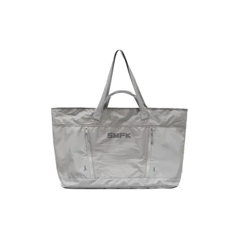 SMFK Sandlight Metal Nylon Fabric Gym Bag Large Size Unisex Starry Silver