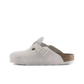 Birkenstock Boston Antique White Suede Women's