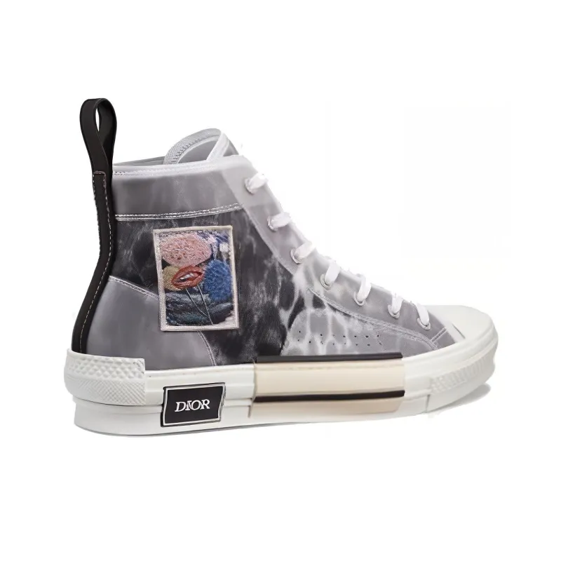 DIOR B23 High Top Grey Leopard-1