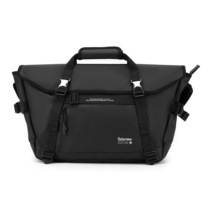Subcrew Polyester Crossbody Bag, Handbag Tubas Unisex Black-0