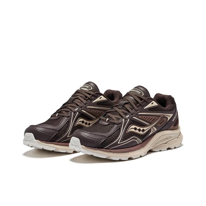Saucony Low Top Running Shoes Unisex Brown Beige-2