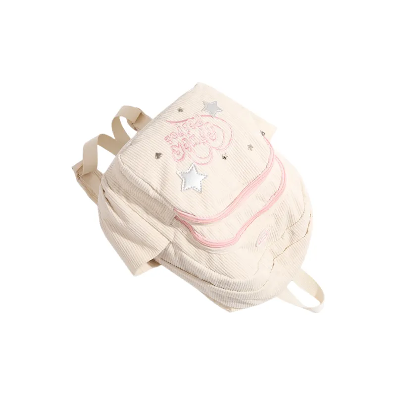 Worm's Home Canvas Backpack Regular Women's Ecru-4