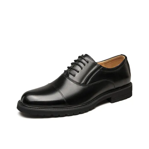 YEARCON Dress Shoes Men Low-Top Black