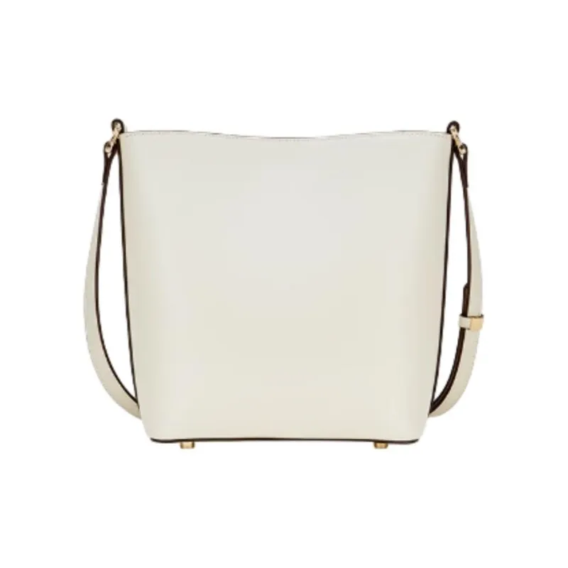 Hush Puppies Cow Split Leather Bucket Bags Shoulder Bag Crossbody Bag Medium Size Women's Light Green/Ecru/Brown-9