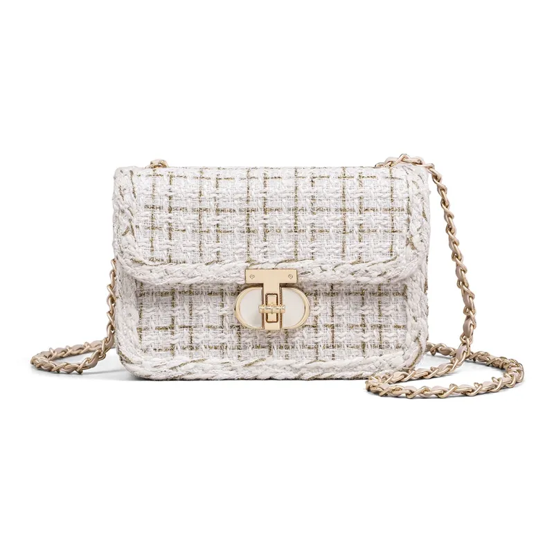 C°BANNER Fabric Shoulder Bag, Crossbody Bag Regular Women's White/Black-19