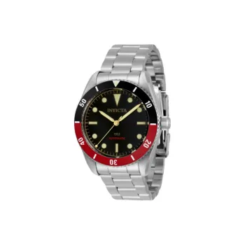 INVICTA Wrist Watch Automatic Mechanical Movement Stainless Steel Strap 40mm Black Dial Men's Watches