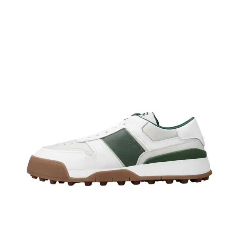 TOD'S Low Top Skateboard Shoes Men's White Green-0