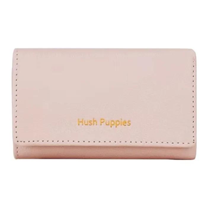 Hush Puppies Top Grain Cow Leather Key Pouch Wallets Women's Pink-0
