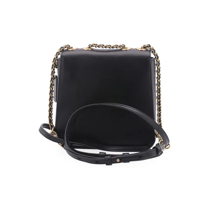 COACH Madison Refined Calfskin Portable One Shoulder Crossbody Backpack Small Size Women's Black-3