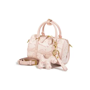 MACKJANICE PU Crossbody Handbags Women's Heart Wrinkle Pink