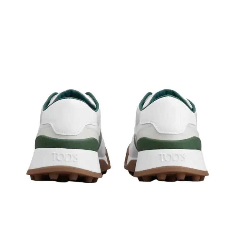 TOD'S Low Top Skateboard Shoes Men's White Green-3