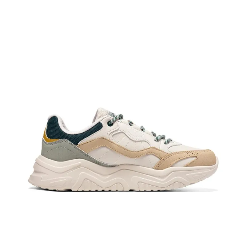 361° Abrasion Resistant Slip Resistant Low Top Casual Shoes Men's Beige Green-1