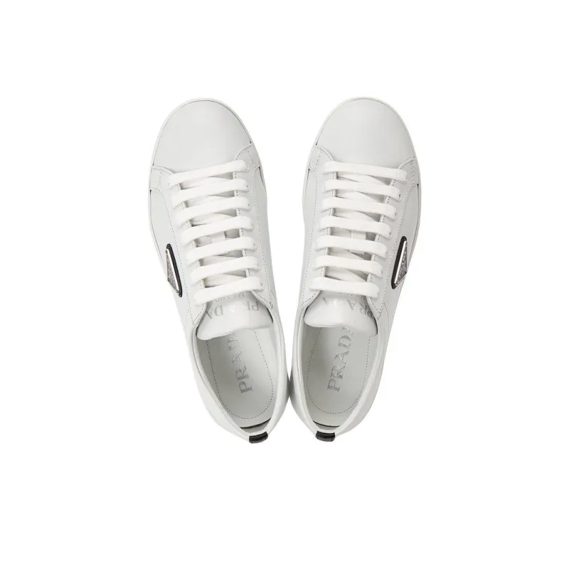 PRADA Stylish Skateboarding Shoes Men's White Black-4
