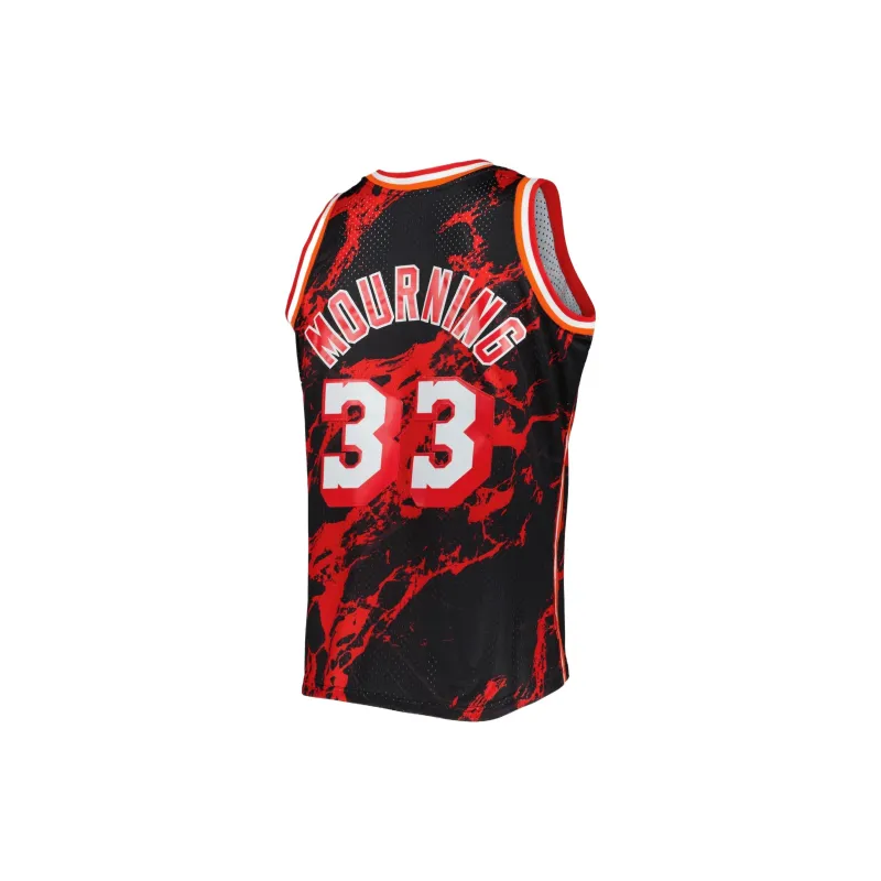 NBA x Mitchell & Ness Miami Heat Alonzo Mourning Basketball Jerseys Men's Red-1