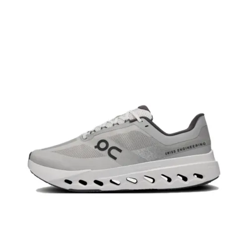 On Cloudsurfer Running Shoes Women's Low-Top Gray White