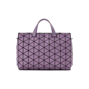 ISSEY MIYAKE TONNEAU MATTE Artificial Leather Shoulder Bag Crossbody Bag Handbag Women's Light Purple
