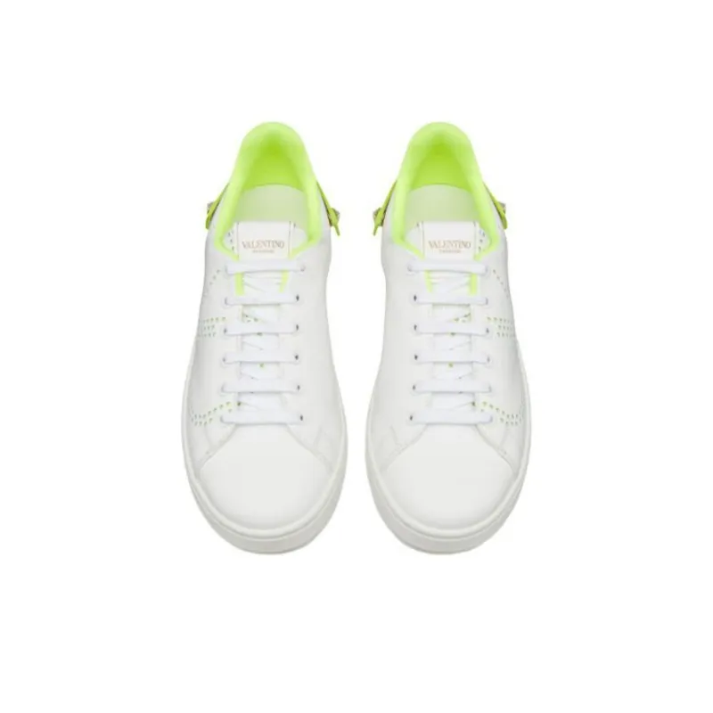 Valentino Women's Backnet Sneaker 'White Lime'-3