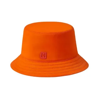 HERMES Linen Bucket Hats Men's Orange