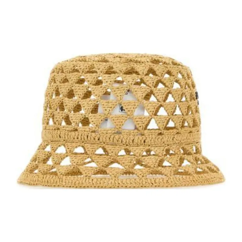 PRADA Logo-Embroidered Perforated Detailed Bucket Hat-2