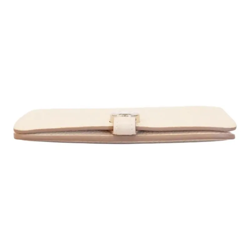 HERMES Dogon Togo Cow Leather Wallet Women's 10 Craie Milkshake White-3