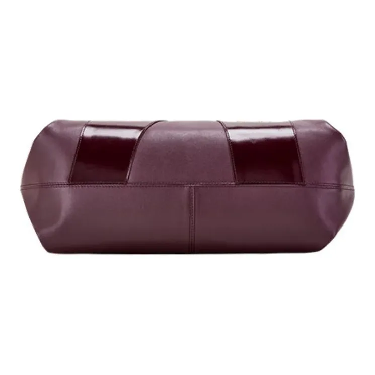 Hush Puppies Cow Leather Handbag Shoulder Bag Large Size Women's Burgundy-4