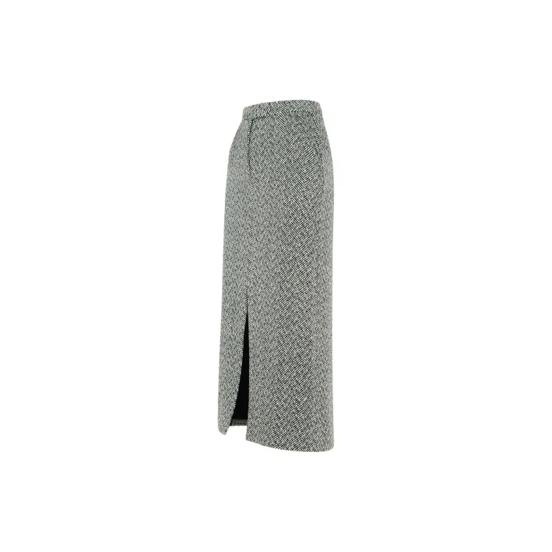 Self portrait Herringbone Midi Skirt-3