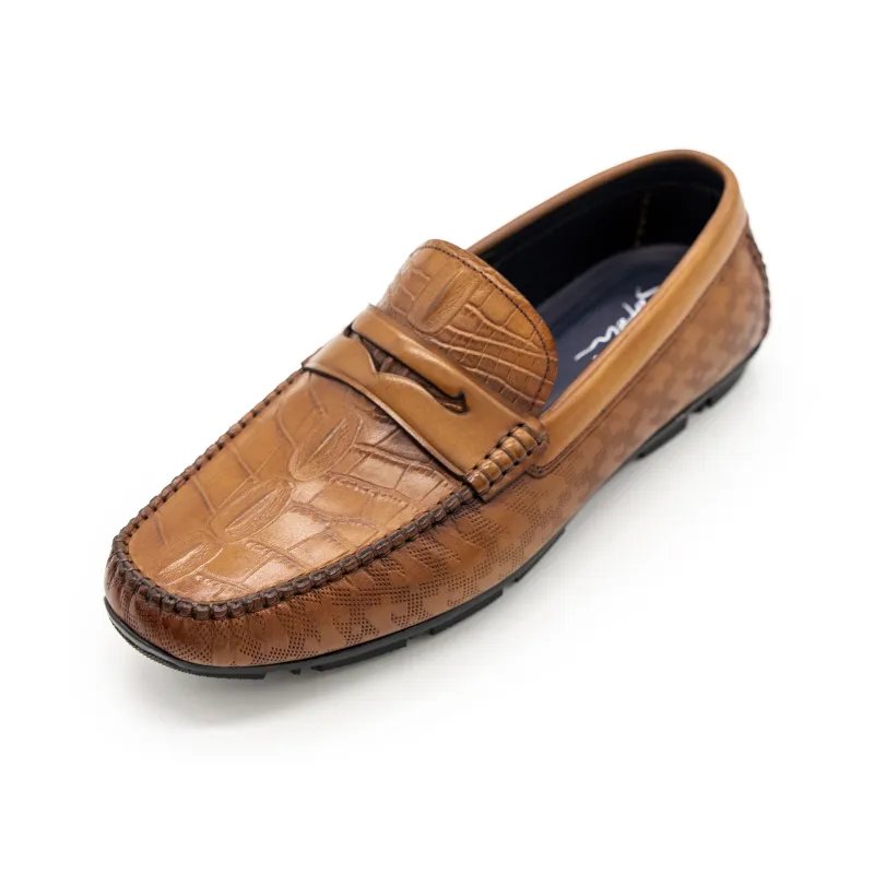 Satchi Loafers Flat Men's Chocolate-1