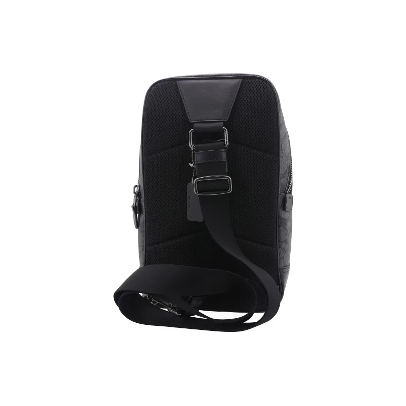 COACH Star Wars Xingji Battle Collaboration Westway Leather Sling Bag Shoulder Bag Crossbody Bag Small Size Men's Black-3