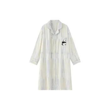 O'MESIK Nightgown Women's Tie Dye Blue