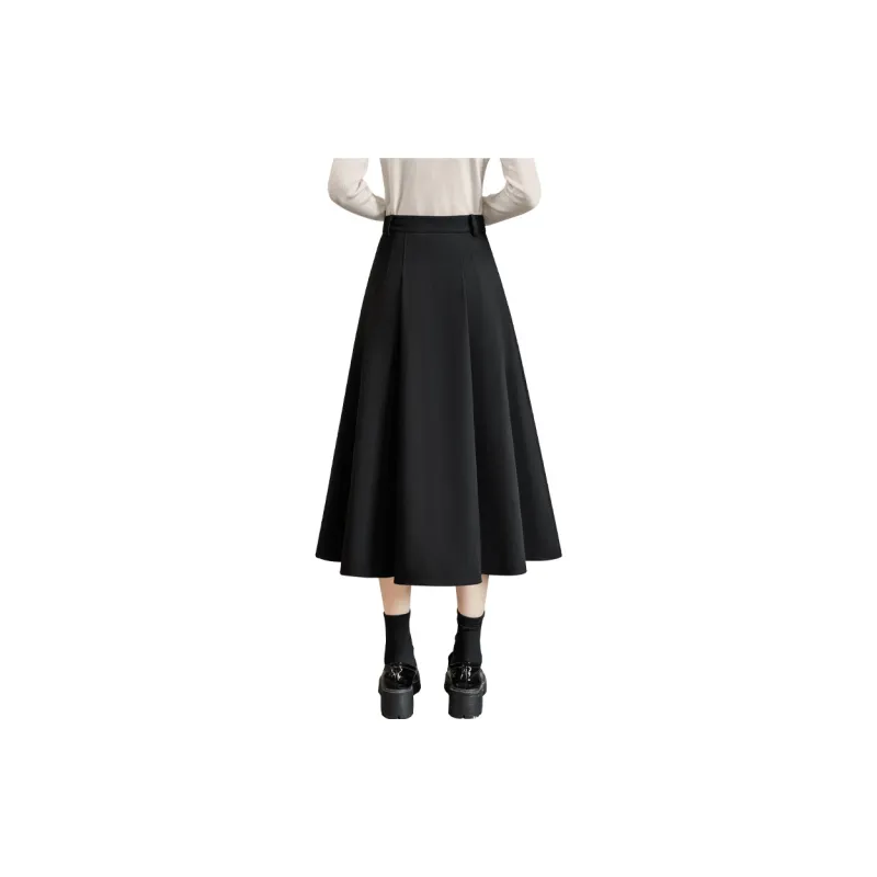 TOUCH Casual Long Skirt Women's Black-1