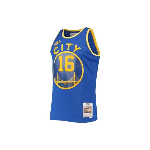 Mitchell Ness X NBA Golden State Warriors Basketball Jerseys Men Blue