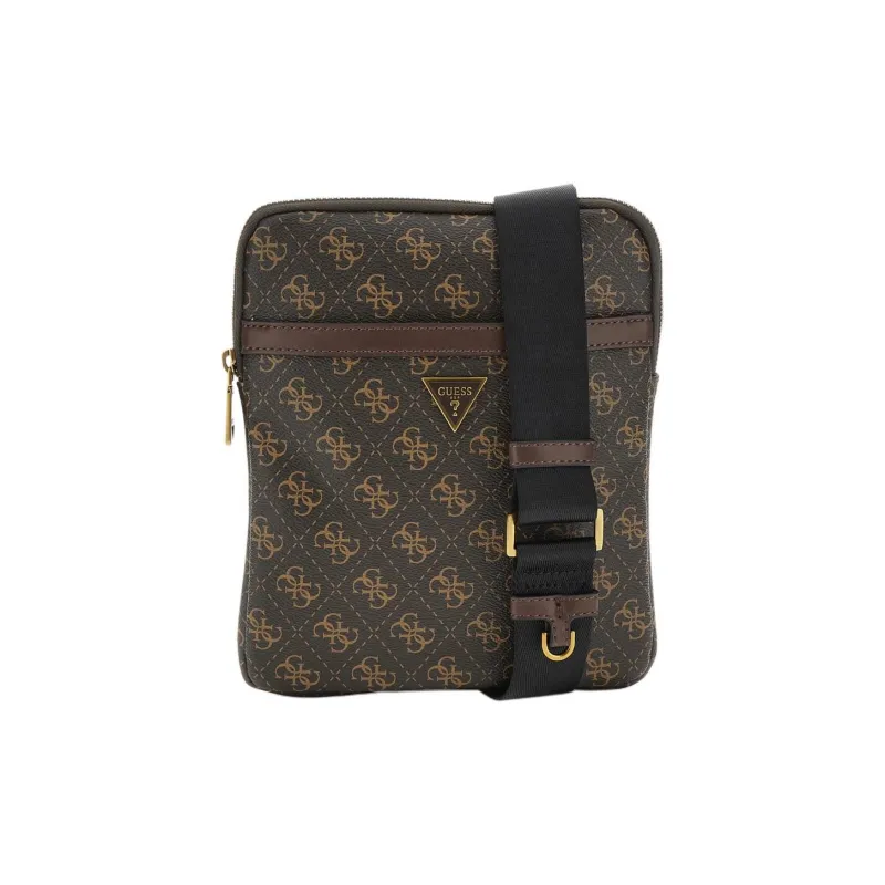 GUESS Recycled Polyurethane Shoulder Bag, Crossbody Bag Mini Men's Brown Multicolor-0