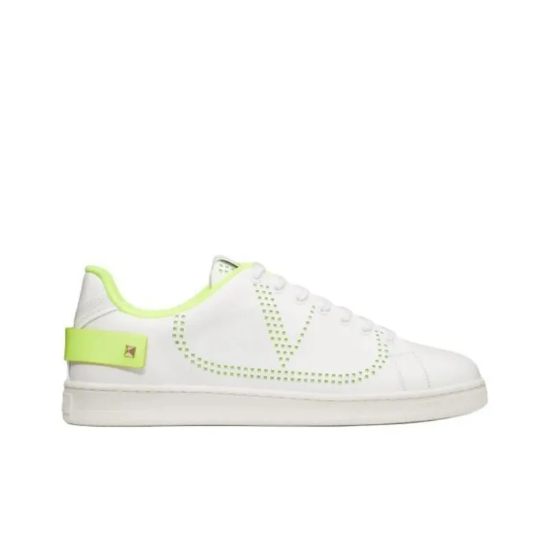 Valentino VLogo Signature Backnet GARAVANI Low Top Skateboard Shoes Men's White-1