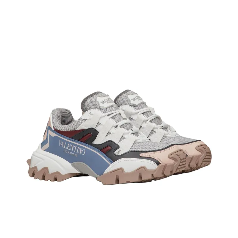 Valentino Climbers Anti-Slip Wear-Resistant Low-Top Casual Shoes Women's White Blue-2