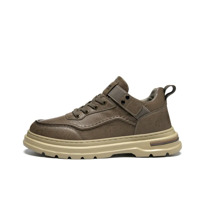 HLA Vintage Wear-Resistant Height Increasing Work Boots Men's-0