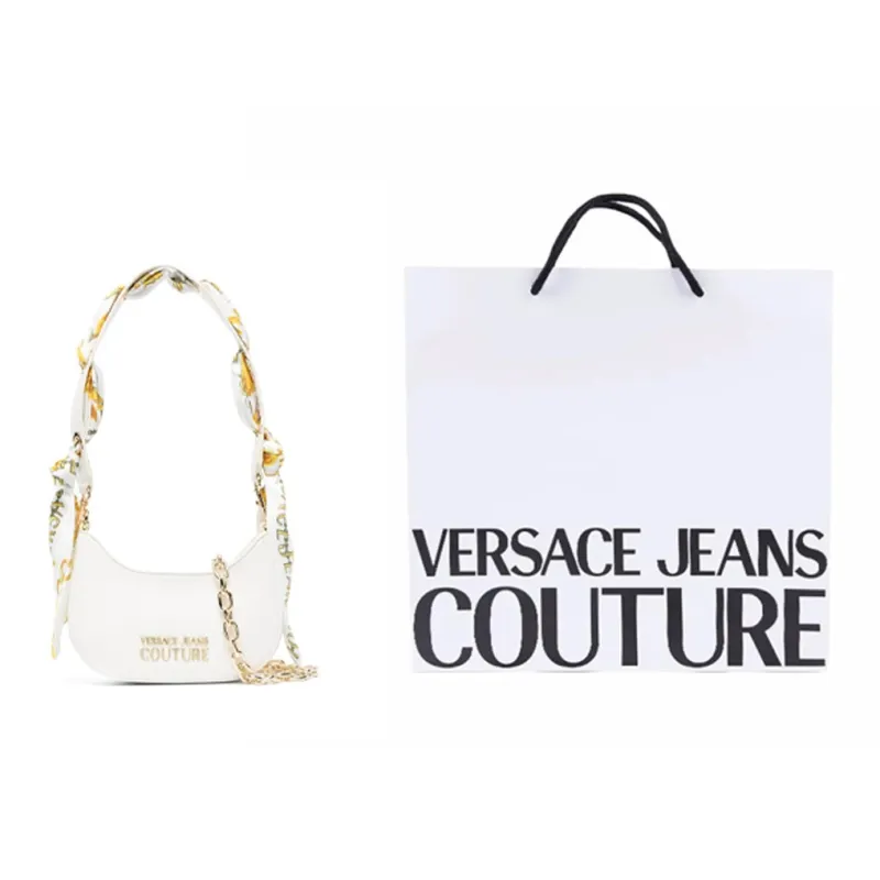 VERSACE JEANS COUTURE Polyurethane Handbag, Shoulder Bag Women's White-5