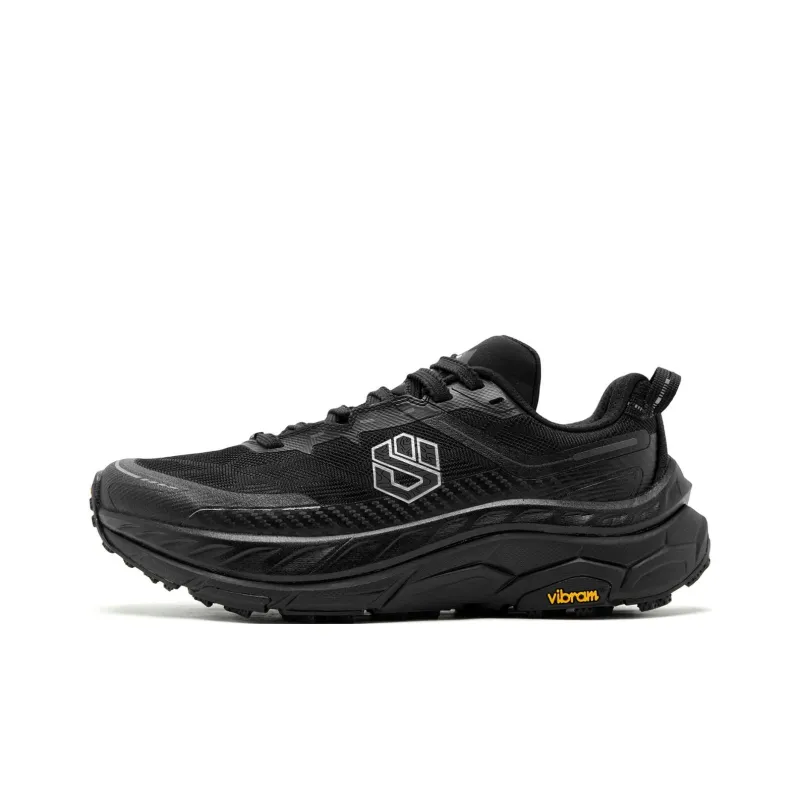 QIAODAN Mountain God 2.0 Running Shoes Men Low Top Black/Lightning Gray-0