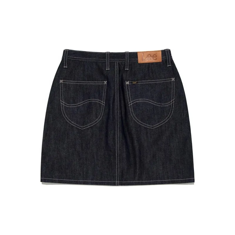 Lee Denim Short Skirts Women's Stunning Blue Dark Color-1