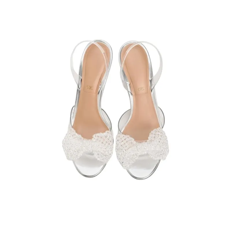 CHARLES&KEITH Wedding Small CK Strap Sandals 9.3cm Women's-8