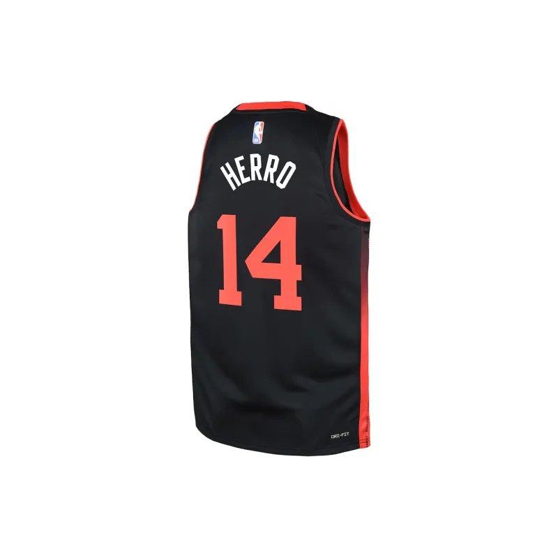 NBA x Nike Miami Heat SWINGMAN Fan Edition City Tyler Herro Basketball Jerseys Men's Black-1