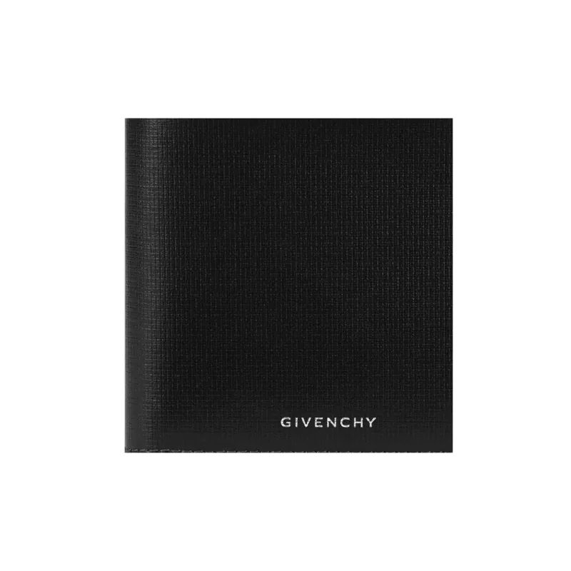 GIVENCHY Calfskin Wallet Women's Black & Burgundy-3
