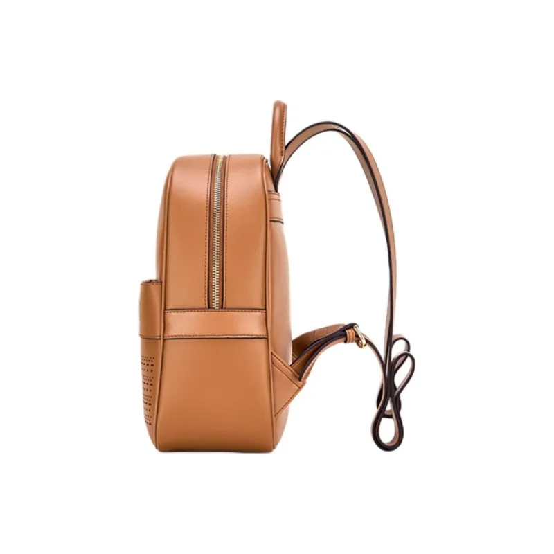 Hush Puppies Cow Split Leather Backpack Medium Size Women's Brown-2