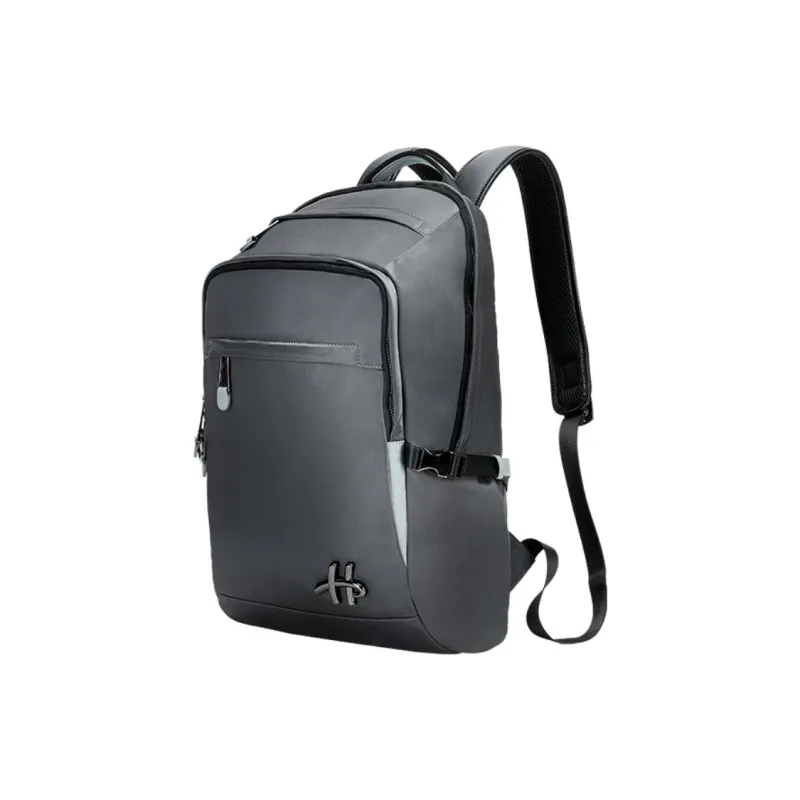 Hush Puppies Cow Leather Backpack Large Size Men's Gray-1