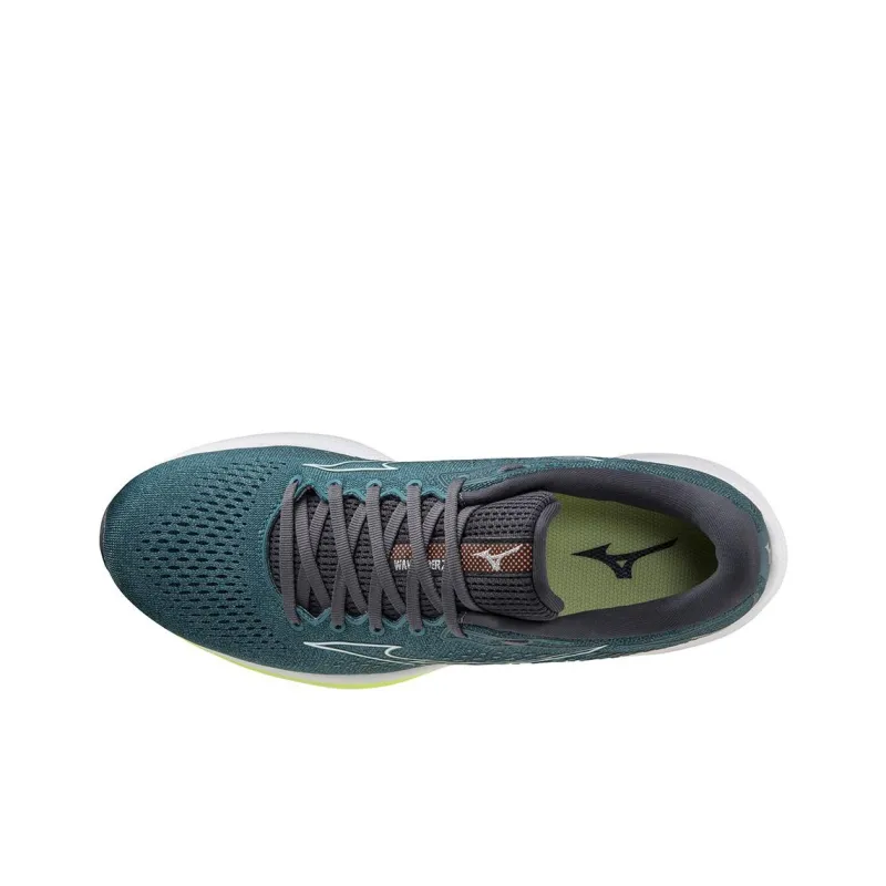 Mizuno Wave Rider 25 Anti Slip And Wear Resistant Rebound Low Top Running Shoes Men's Turquoise-2